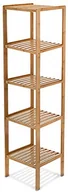 Półki łazienkowe - Relaxdays elegancki regał łazienkowy, z naturalnego drewna bambusowego, wys. 140 x szer. 34 x gł. 34 cm, z 5 półkami, nadaje się jako stojący regał kuchenny lub drewniany regał do przechowywania i mag 10016109 - miniaturka - grafika 1