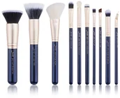 Pędzle do makijażu - Jessup T483 Zestaw 10 pędzli prussian blue/golden - miniaturka - grafika 1