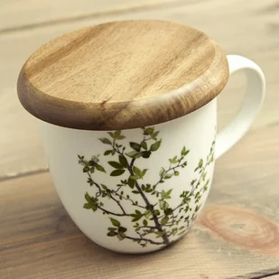 Nuova Cer R2S Kubek porcelanowy z podkładką akacjową R2S 1080 NTRA - Kubki - miniaturka - grafika 2