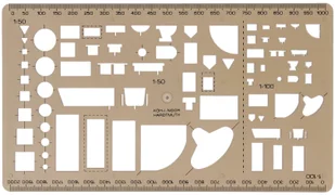 Koh-I-Noor SZABLON LOGAREX SANITARNY 1:50 749270 - Akcesoria kreślarskie - miniaturka - grafika 2