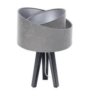 Lampy stojące - ImoLight Lampka stołowa mini-trójnóg czarny Awena Szaro-srebrna 060s-013cz - miniaturka - grafika 1