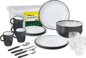 Kuchnia turystyczne i akcesoria - Brunner All Inclusive Dishes Set 36 Pieces, szary/biały  2021 Zestawy do gotowania - miniaturka - grafika 1