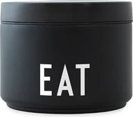 Lunch boxy - Design Letters Lunchbox termiczny Eat mały czarny 30101005BLAWHIFOOD - miniaturka - grafika 1