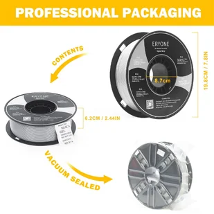 ERYONE ERYONE PLA Filament for 3D Printer 1.75mm Tolerance 0.03mm 1kg (2.2LBS)/Spool - Signal Gray 795749EUDF - Filamenty i akcesoria do drukarek 3D - miniaturka - grafika 3