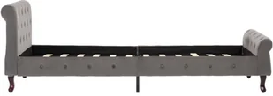 vidaXL Lumarko Rama łóżka, szara, tapicerowana aksamitem, 90 x 200 cm 288557 - Łóżka - miniaturka - grafika 5