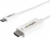 Kable USB - StarTech com com 3 m kabel USB-C na HDMI kabel do monitora 4 K przy 60 Hz kabel USB typu C na HDMI biały CDP2HD3MWNL - miniaturka - grafika 1