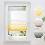 Żaluzje - K-home roleta plisowana z mocowaniem na zaciski gradient koloru, 55 x 130 cm - miniaturka - grafika 1