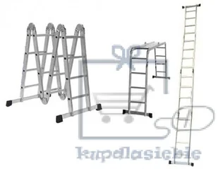 G21 Drabina przegubowa 4 x 3 wielofunkcyjna GA SZ 3,7m + podest - Drabiny - miniaturka - grafika 2