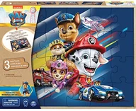 Puzzle - Spin Master Games Spin Master Games 6028789 3 drewniane puzzle w drewnianym pudełku - motywy puzzli z PAW Patrolu: Film kinowy 6028789 - miniaturka - grafika 1