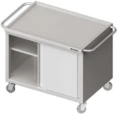 Wózki na żywność - Stalgast Wózek z szafką drzwi suwane 1000x600x850 mm 982046100 - miniaturka - grafika 1