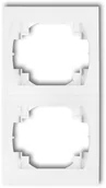 Klawisze i ramki - Karlik Ramka podwójna pionowa LOGO LRV-2 biały LRV-2 - miniaturka - grafika 1