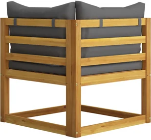 vidaXL 4-osobowa sofa ogrodowa z poduszkami, lite drewno akacjowe - Sofy ogrodowe - miniaturka - grafika 6