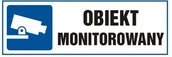 Tablice BHP - Znak Obiekt monitorowany 10 5 x 29 7 cm - miniaturka - grafika 1
