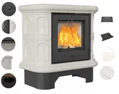 Wkłady kominkowe - Piec Kaflowy 6,5 kW Wolnostojący Wk 440 Kremowy - miniaturka - grafika 1