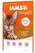 Mokra karma dla kotów - Iams Cat Adult All Breeds Turkey & Duck In Jelly 85 g - miniaturka - grafika 1