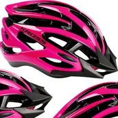 Kaski rowerowe - Kross Kask LAKI 212g + daszek, M różowy poł. T4CKS000008MPI - miniaturka - grafika 1