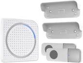 Dzwonki i gongi - Solight 1L67DT - Bezprzewodowy dzwonek do gniazdka 230V + 2x przyciski IP56 biały - miniaturka - grafika 1