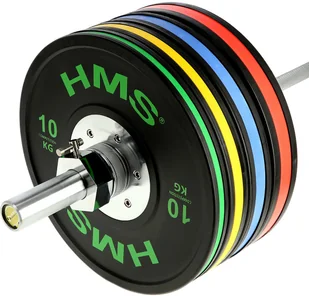 HMS Zestaw talerz olimpijskich BUMPER- BTBR SET (8 szt.) - 1009666 - Pozostały sprzęt siłowy - miniaturka - grafika 3