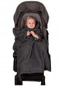 Koce i narzuty dla dzieci - Matex Kocyk do wózka rękawami 70x90 Kangoo Grafit - miniaturka - grafika 1