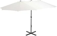 Parasole ogrodowe - vidaXL Parasol ogrodowy na słupku aluminiowym, 460 x 270 cm, piaskowy - miniaturka - grafika 1