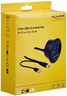 Delock table Hub 3 Port USB 3.0 card reader + 2 Slot SD card reader - Części i akcesoria do laptopów - miniaturka - grafika 3