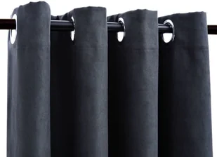vidaXL Zasłony zaciemniające z metalowymi kółkami, 2 szt., antracytowe - Zasłony - miniaturka - grafika 8