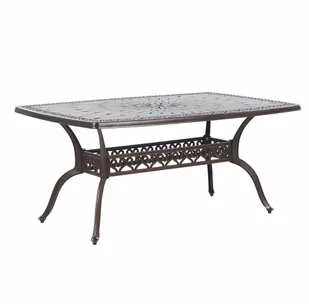 Beliani Stół ogrodowy 102 x 165 cm brązowy LIZZANO 191968 - Stoły ogrodowe - miniaturka - grafika 3