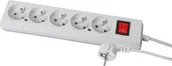 Listwy zasilające - Jonex Listwa zasilająca  zwykła 5 gniazd 1.5m biały PS-570WS 1,5m/3x1 PS-570WS 1,5m/3x1 - miniaturka - grafika 1