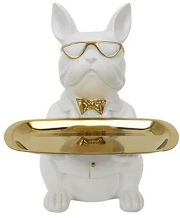 Intesi Organizer Buldog biały ze złotą tacą w g - Kosmetyczki, organizery i kuferki - miniaturka - grafika 2