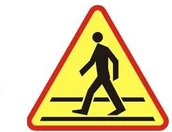 Wyposażenie miejsc publicznych - znak ostrzegawczy A-16 Przejście dla pieszych - miniaturka - grafika 1