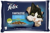 Mokra karma dla kotów - Purina Felix karma mokra dla kotów Fantastic z łososiem i cukinią z pstrągiem i fasolką szparagową 12(4x85g) - miniaturka - grafika 1