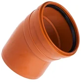 Łączniki, trójniki, kształtki - Pipelife Kolano kanalizacyjne 30° 160 mm pomarańczowe 3496102377 - miniaturka - grafika 1