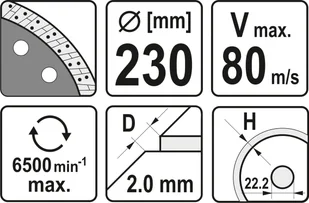 Yato TARCZA DIAMENTOWA TURBO 230MM DO CIĘCIA I SZLIFOWANIA TWARDEGO GRESU I CERAMIKI BEZ USZCZERBIEŃ YT-59985 ZYSKAJ RABAT 30 ZŁ YT-59985 - Tarcze do pił - miniaturka - grafika 3