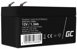Green Cell Akumulator bezobsługowy AGM VRLA 12V 1.3Ah do systemów alarmowych i zabawek AGM41 - Baterie do zasilaczy awaryjnych UPS - miniaturka - grafika 3