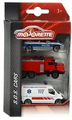 Samochody i pojazdy dla dzieci - Majorette 212057261  S.O.S. 3 Pieces Set, zestaw składający się z trzech samochody, 7,5 cm - miniaturka - grafika 1