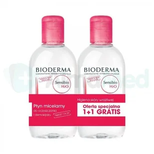 Bioderma sensibio h2o płyn micelarny do oczyszczania twarzy i zmywania makijażu 500 ml + 500 ml duopack - Płyny micelarne - miniaturka - grafika 2