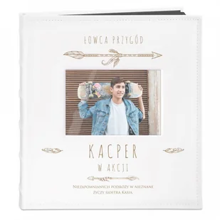 NA Murrano Album z Okienkiem Prezent Urodziny Grawer Łowca Przygód ALB-BO-BK-CO2-035 - Albumy fotograficzne NA Murrano Album z Okienkiem Prezent Urodziny Grawer Łowca Przygód ALB-BO-BK-CO2-035 - Albumy fotograficzne - miniaturka - grafika 1