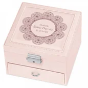 Dzień Babci i Dzień Dziadka - Murrano Szkatułka na Biżuterię Różowa z Nadrukiem Dla Babci SZKT-BR-008 - miniaturka - grafika 1