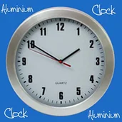 Zegary - Atrix Zegar aluminiowy ścienny jasny AL2412A - miniaturka - grafika 1