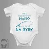Body dla niemowląt - Pakuj moje pieluchy mamo - ryby - body dziecięce z nadrukiem - miniaturka - grafika 1