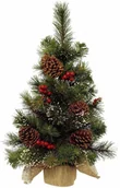 Choinki - Kaemingk Kaemingk Mini choinka z szyszkami i jagodami 40 x 60 cm - miniaturka - grafika 1