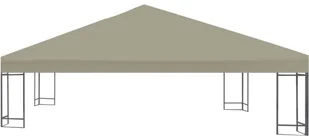 vidaXL Zadaszenie altany ogrodowej, 310 g/m, 3 x 3 m, brązowe - Pawilony ogrodowe - miniaturka - grafika 2