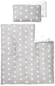 Pościel dla dzieci - Roba 314091 V190 2-częściowy zestaw pościeli "Little Stars", szary - miniaturka - grafika 1