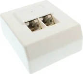 Wtyczki i adaptery - InLine Gniazdo 2x RJ45 biały 74202 74202 - miniaturka - grafika 1
