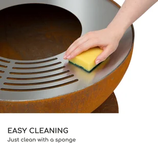 Blumfeldt Blumfeldt Savage 2.0 Rund, misa paleniskowa z grillem,  60 cm, stabilna podstawa, schowek na drewno GDI11-Sav2.0 Rund-RU - Paleniska ogrodowe - miniaturka - grafika 6