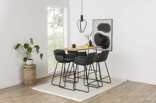 Actona Stołek barowy Lisa dark grey - Taborety i hokery - miniaturka - grafika 6