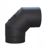 Kominy i akcesoria - Parkanex Kolano stałe 250mm 90° z wyczystką - kominy stalowe PAR-KOL-STA-250-90W - miniaturka - grafika 1