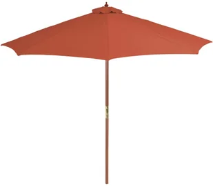 vidaXL Parasol ogrodowy na drewnianym słupku, 300 cm, terakota - Parasole ogrodowe - miniaturka - grafika 3