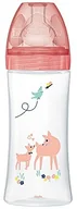 Butelki dla niemowląt - Dodie Dodie Butelka antykolkowa Sensation+, Płaski smoczek, 3, 6 miesięcy, ogród różowy, 330 ml, 1 sztuka 3700763536613 - miniaturka - grafika 1