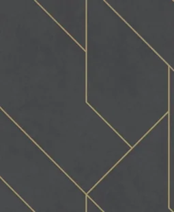 Tapeta flizelinie Geometryczna Czarna Złota 427431 - Tapety - miniaturka - grafika 2